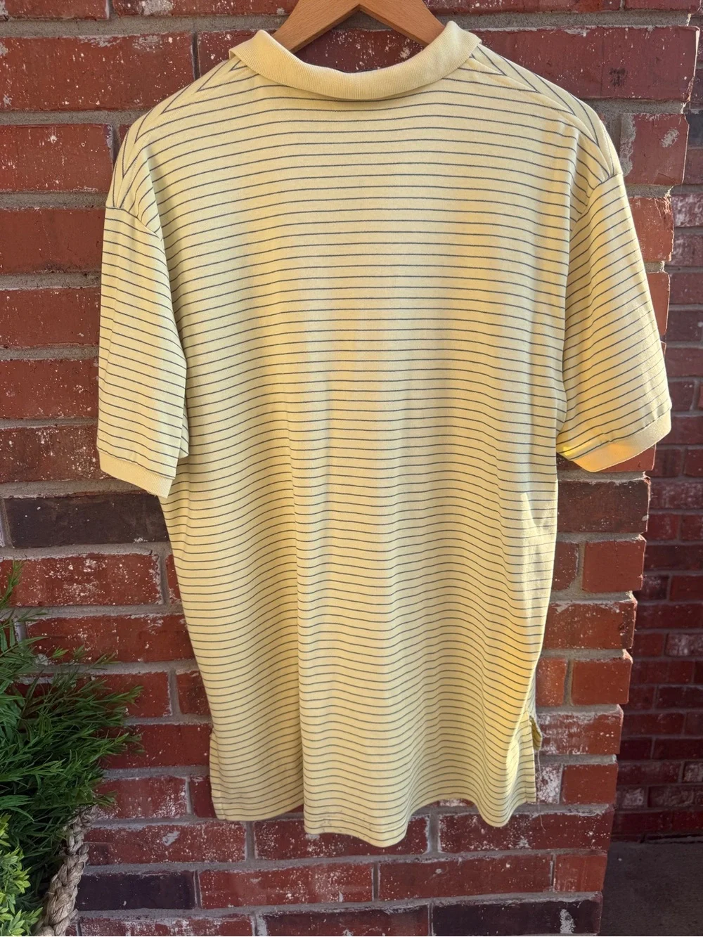 Ralph Lauren Yellow & Navy Thin-Strip Polo Shirt